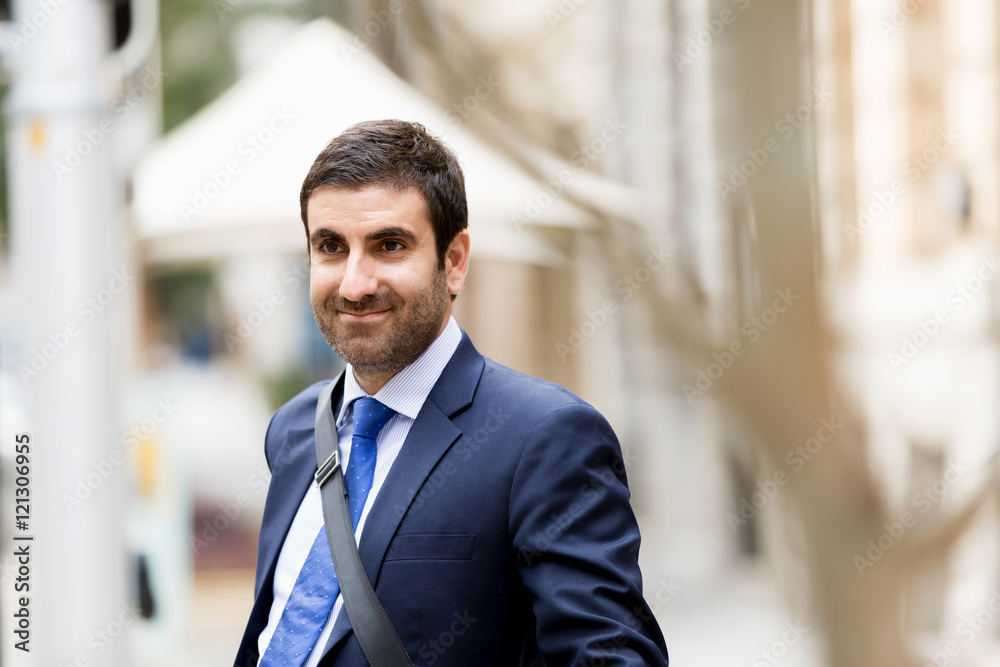 Portrait of handsome businessman outdoor Portrait of handsome businessman outdoor