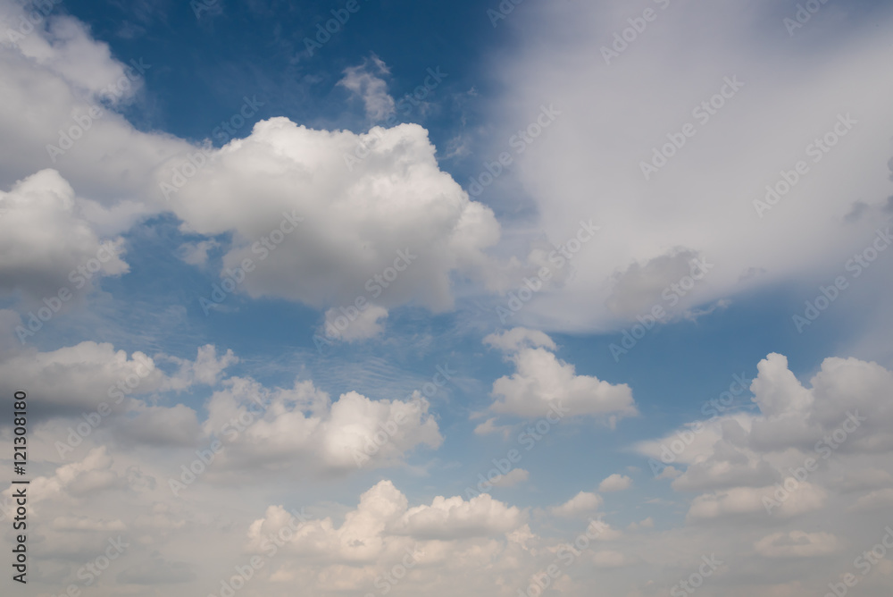 Obraz premium Clouds and blue sky background.