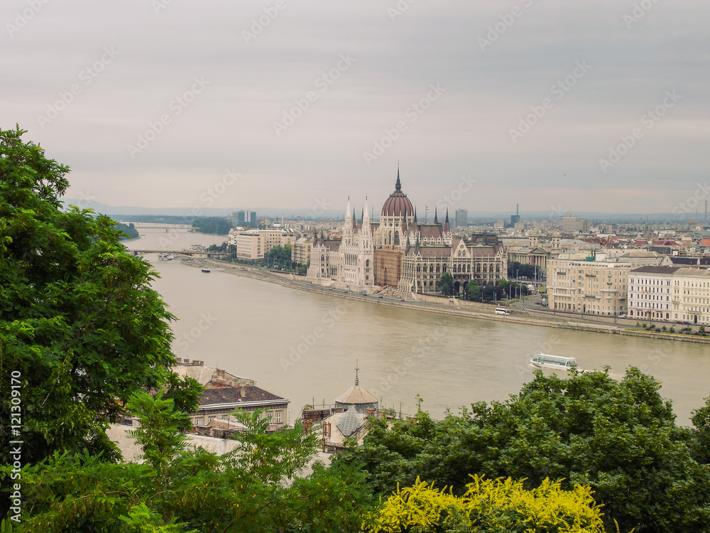 The Hungarian Parliament Building Or Parliament Of Budapest