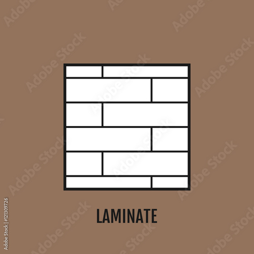 Flat icon of laminate. Finishing materials, floor coverings. Vector illustration
