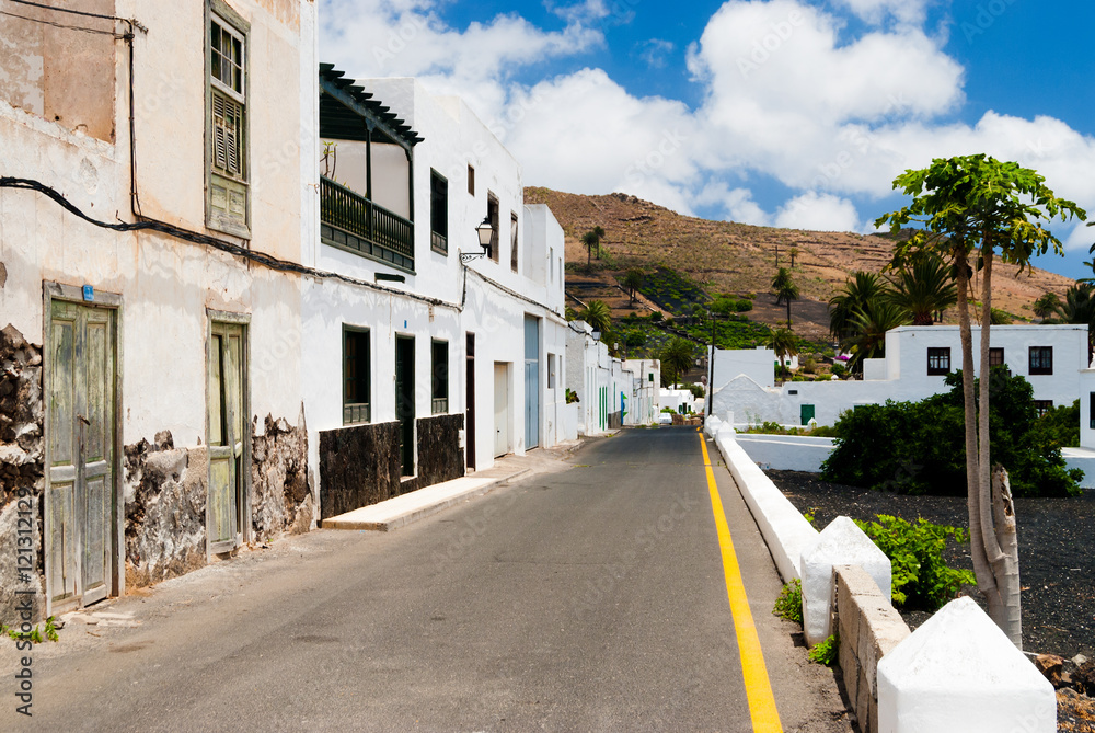Small town  La Haria. Lanzarote. Canary Islands. Spain