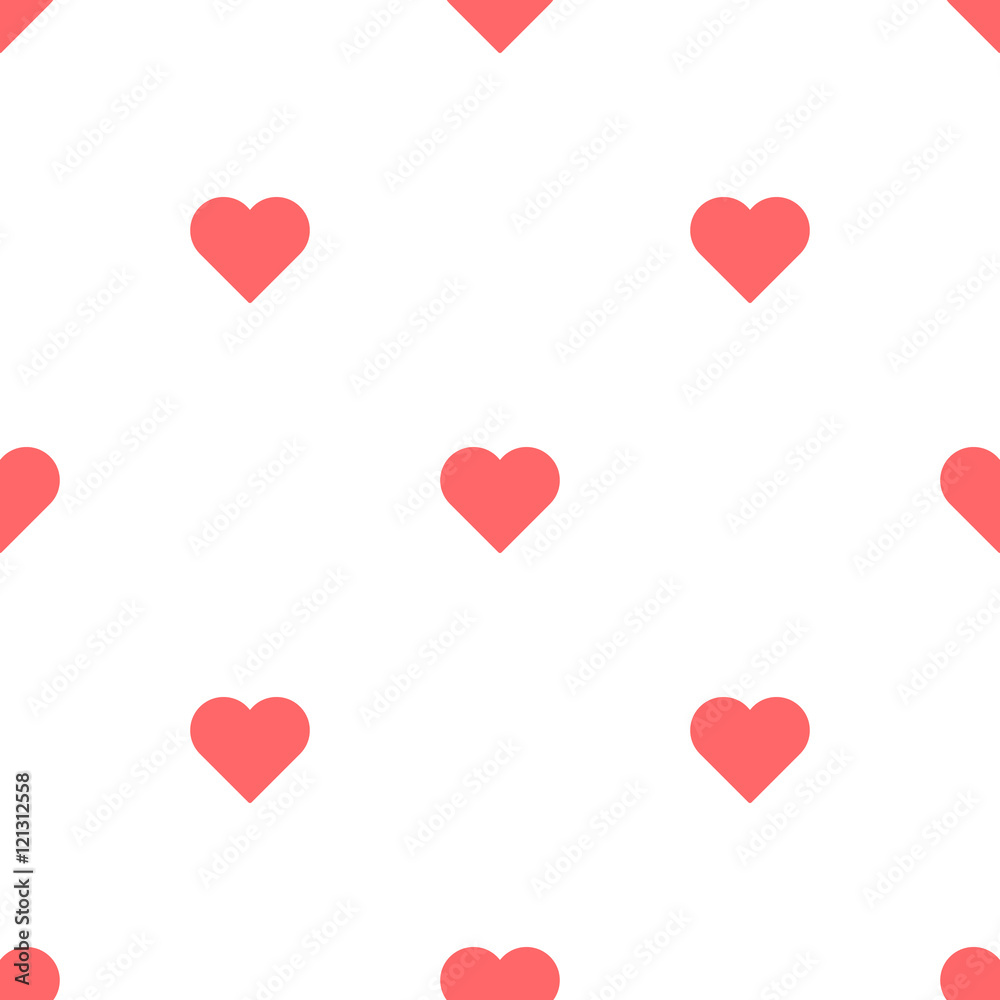 Heart Seamless Pattern. Valentines Day bacakground Vector