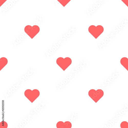Heart Seamless Pattern. Valentines Day bacakground Vector