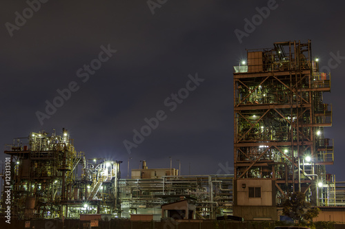 modern manufacturing industry night view