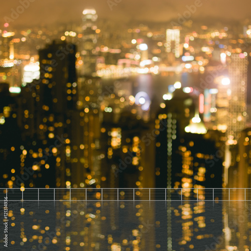 Background of blurred skyscrapers