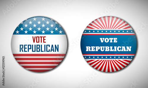 Badge election campaign 2016. Vote Republican.