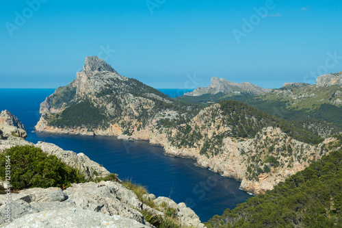 Mallorca bucht and the mountains