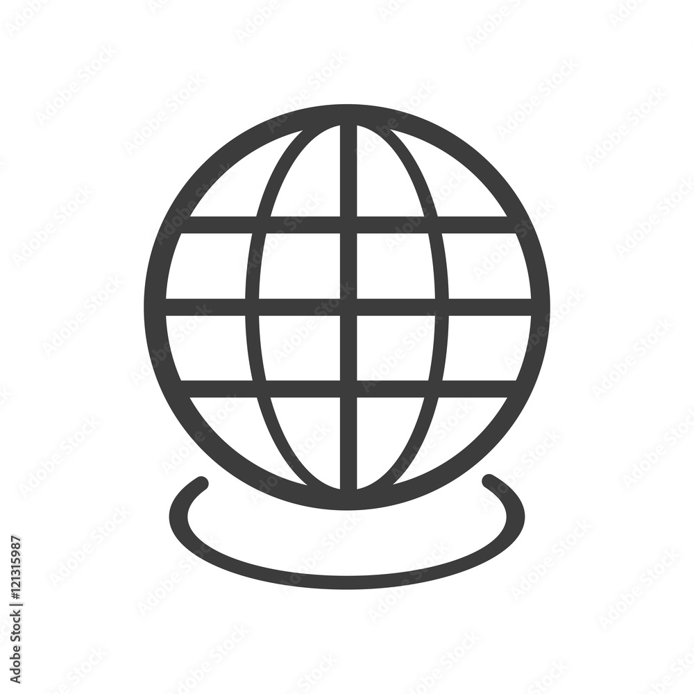 Obraz premium Sphere icon. Sphere Vector isolated on white background. Flat vector illustration in black. EPS 10