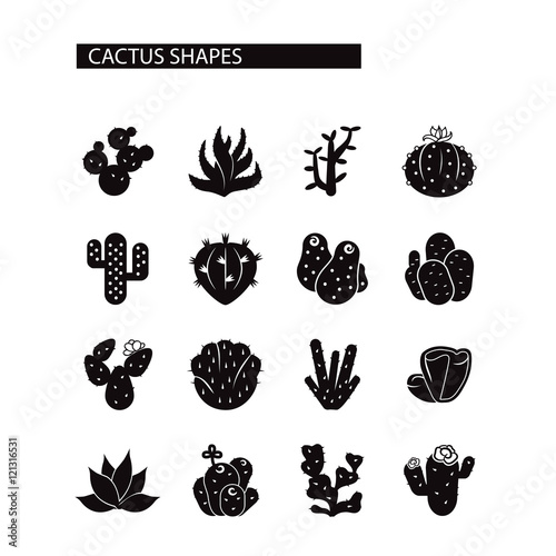 cactus icons set.