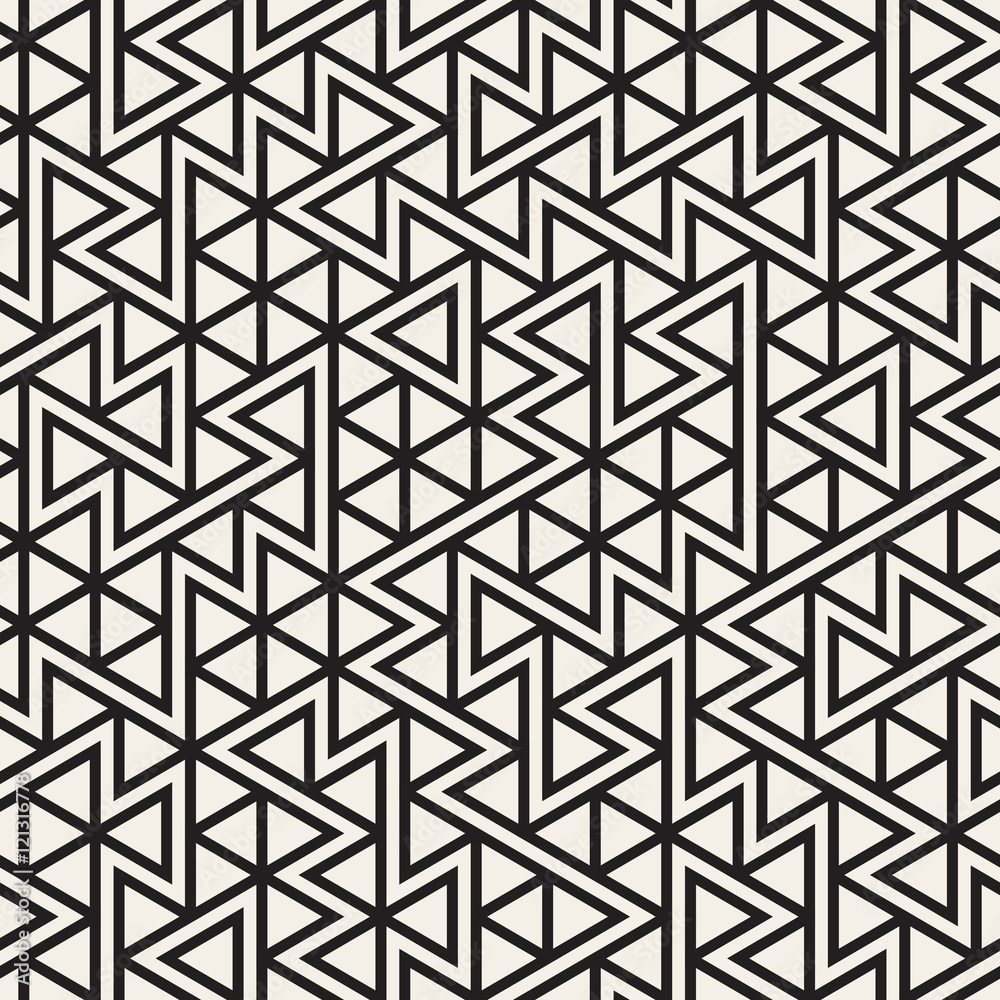 Vector Seamless Black And White Jumble Triangle Lines Pattern Vector Seamless Black And White Jumble Triangle Lines Pattern