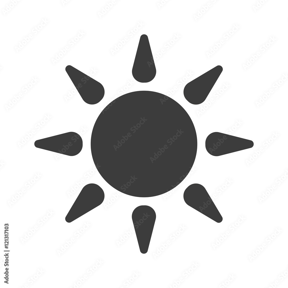 Sun icon. Sun Vector isolated on white background. Flat vector illustration in black. EPS 10 Sun icon. Sun Vector isolated on white background. Flat vector illustration in black. EPS 10