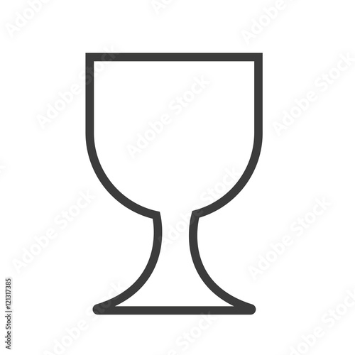 Wine glass icon. Wine glass Vector isolated on white background. Flat vector illustration in black. EPS 10