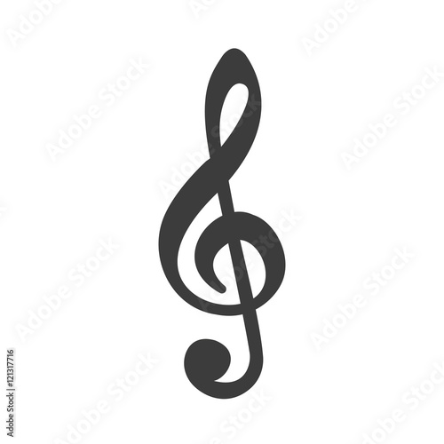 Music note icon. Music note Vector isolated on white background. Flat vector illustration in black. EPS 10