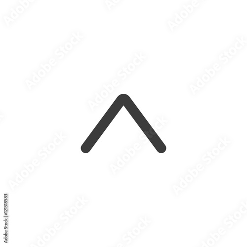 Up arrow icon. Up arrow Vector isolated on white background. Flat vector illustration in black. EPS 10