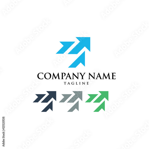 Finance Economy Accounting arrow Logo Icon Vector