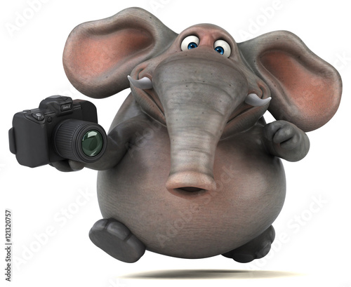 Fun elephant - 3D Illustration