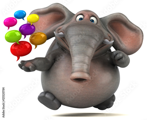 Fun elephant - 3D Illustration