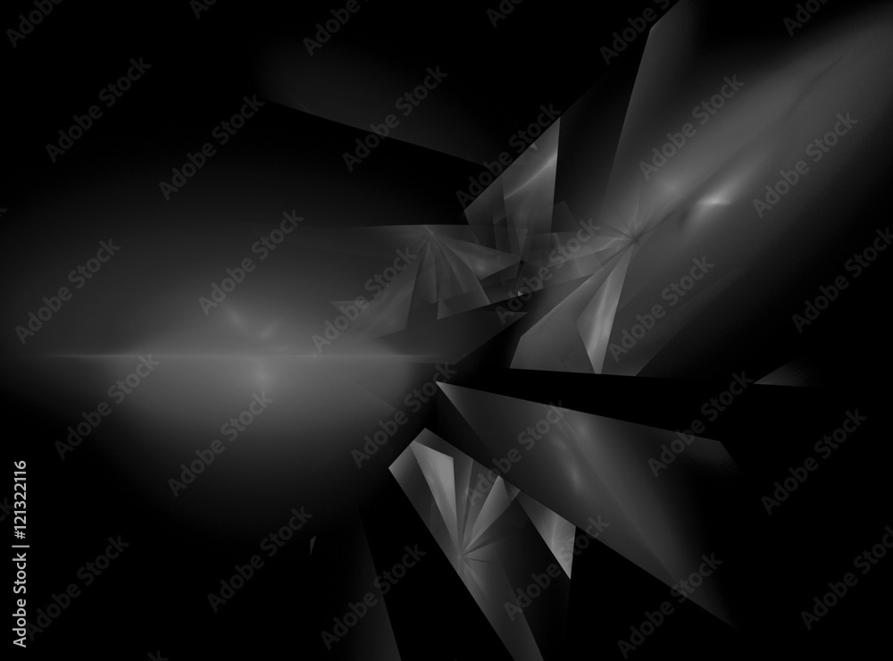 Fototapeta premium Abstract grey square fractal