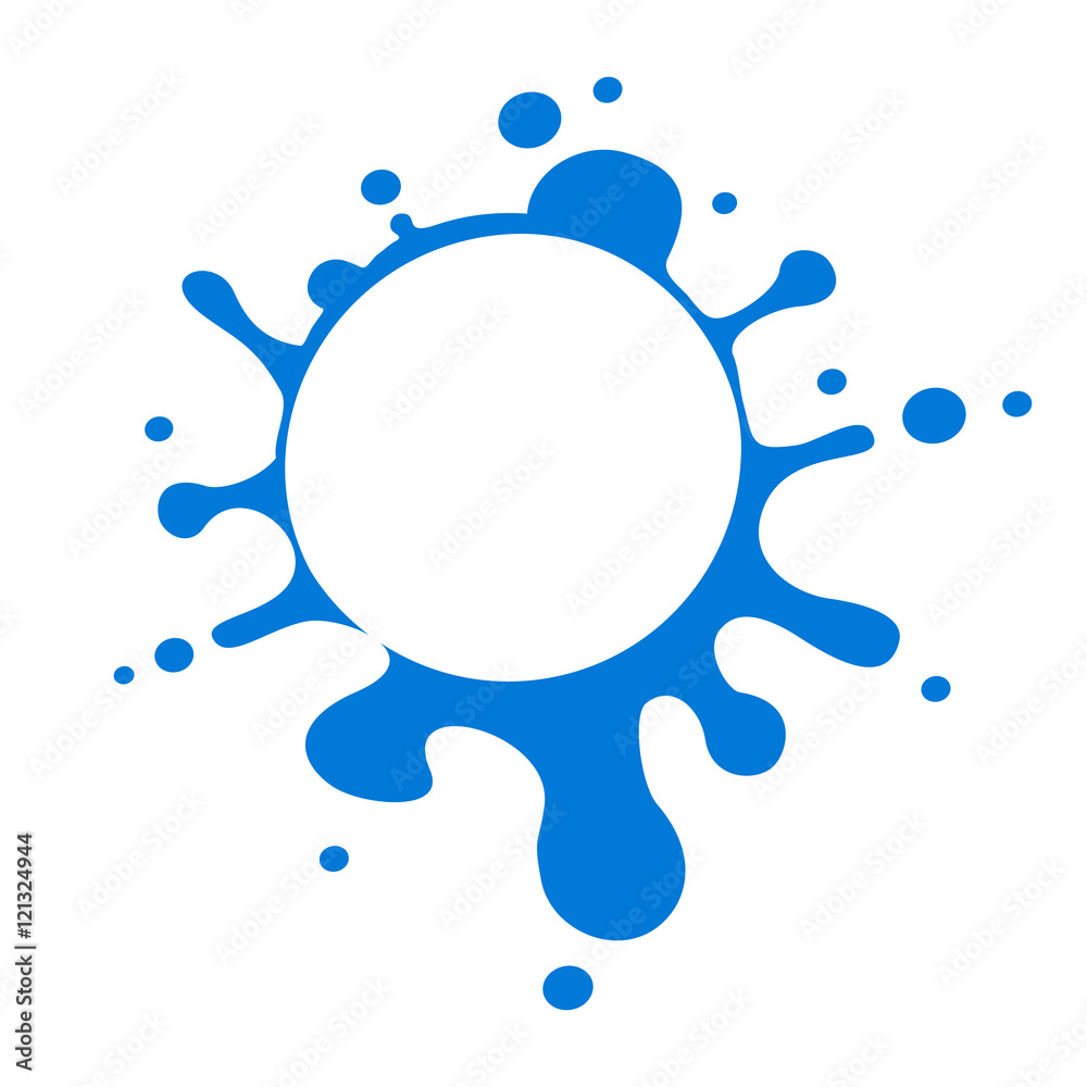 Blue vector water splash isolated over white Blue vector water splash isolated over white