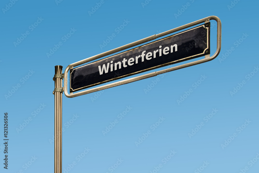 Fototapeta premium Schild 64 - Winterferien