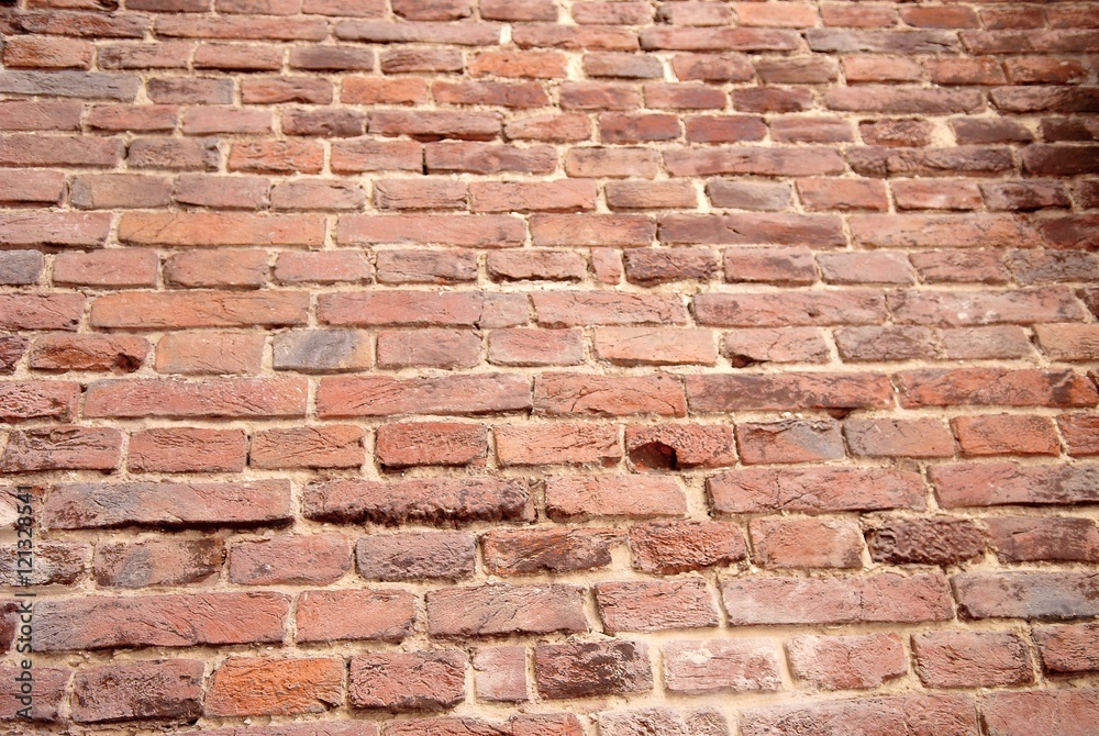 Angle view of brick wall background texture Angle view of brick wall background texture