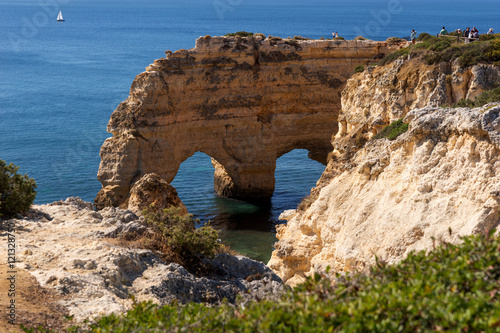 Cliffs at the beach praia da Marinha, Algarve, Portugal