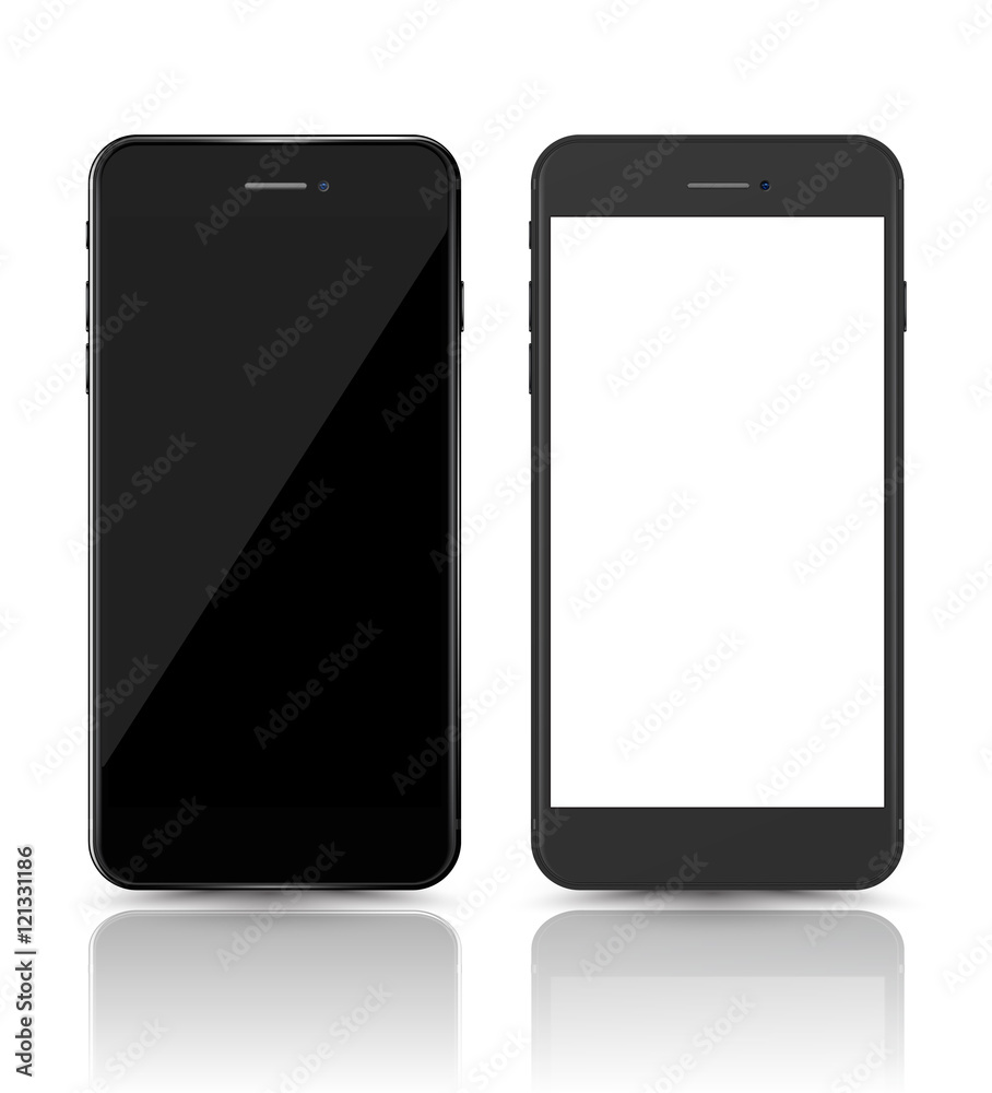 New smartphone black collection mockups with blank screen isolated on white background. Vector illustration. for printing and web element, Game and application mockup. New smartphone black collection mockups with blank screen isolated on white background. Vector illustration. for printing and web element, Game and application mockup.