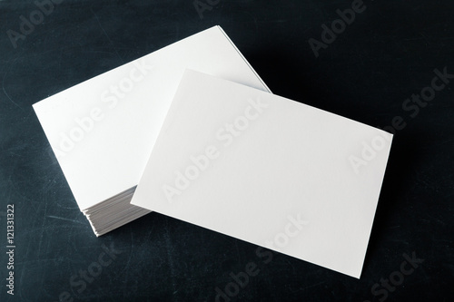 backed paper blank business cards on the stack © fotofabrika