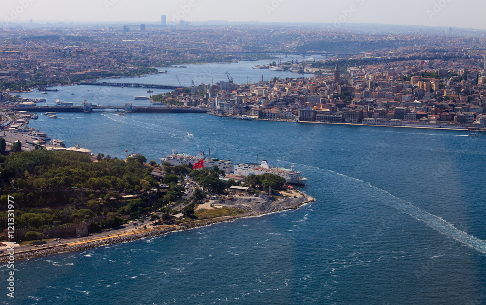 Istanbul bosphorus from the air