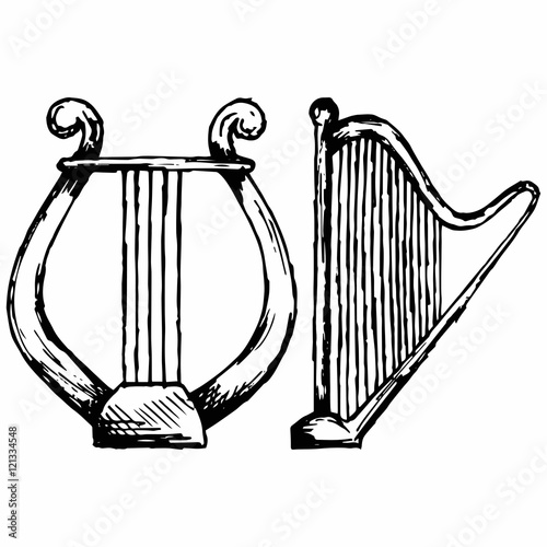 Illustration of lyre