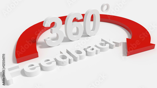 360 degree Feedback with red arrow