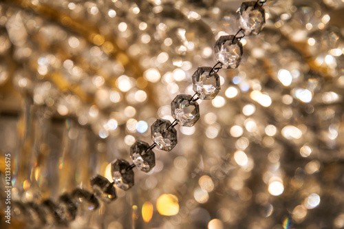 Abstract crystal chandelier - Glamour background