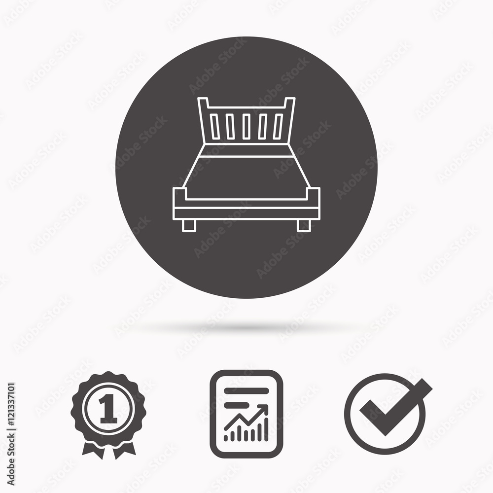 Double bed icon. Sleep symbol. Double bed icon. Sleep symbol.