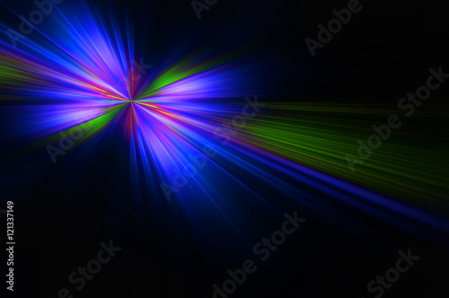 Luce laser blu nello spazio profondo