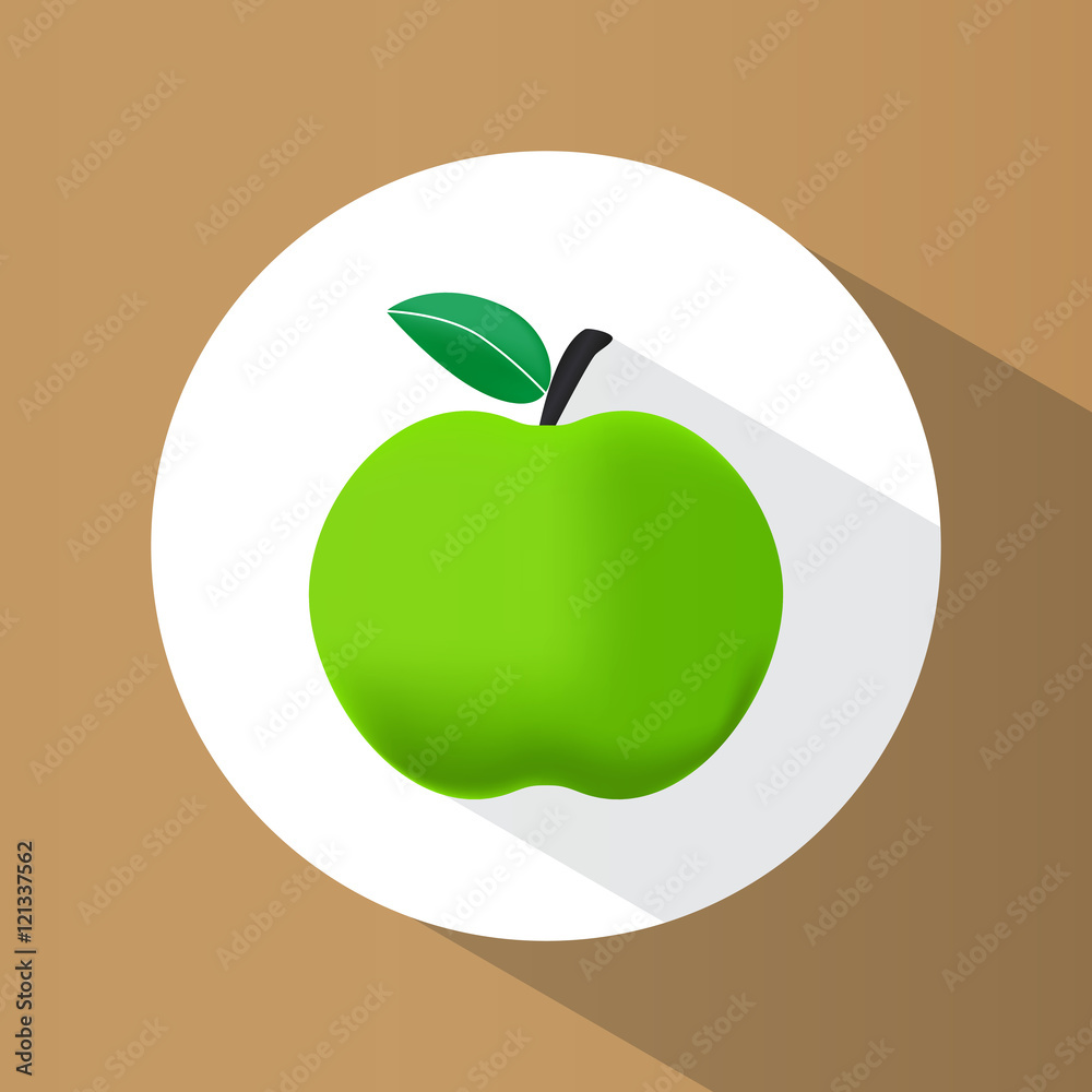 Icon apple. Fruit. Tasty and healthy food. Diet. Flat design Icon apple. Fruit. Tasty and healthy food. Diet. Flat design