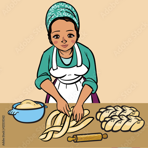 Happy shabat greeting card. Vector illustration