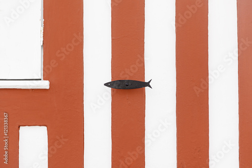 Detail of a typical facade of Aveiro