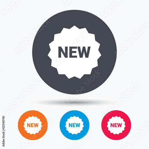 New icon. Special offer star sign.