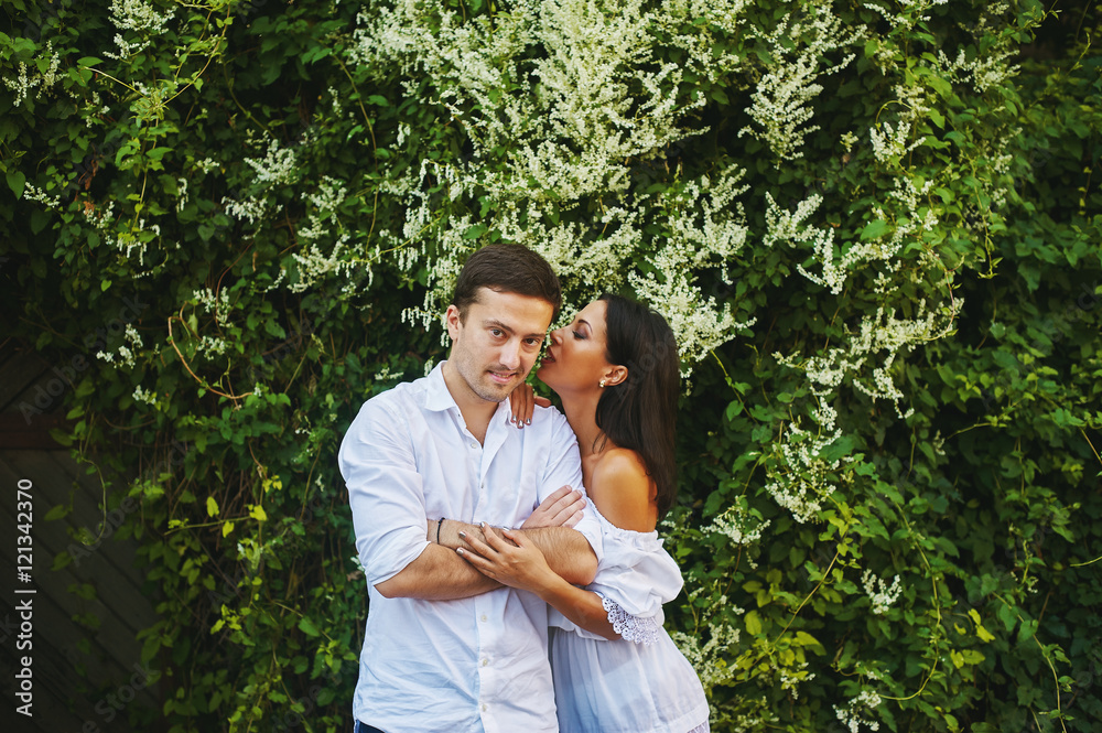 Beautiful romantic couple . love story of a young couple Beautiful romantic couple . love story of a young couple