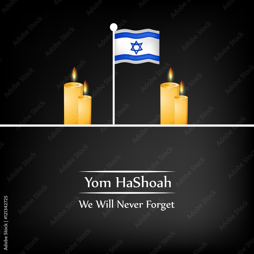Jewish Yom HaShoah Remembrance Day background Jewish Yom HaShoah Remembrance Day background