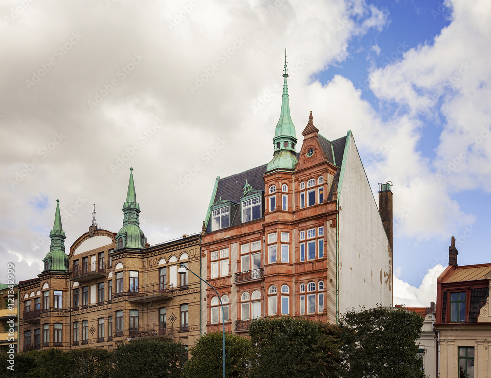 Fototapeta premium Helsingborg period townhouses