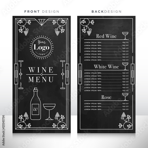 Wine Menu Design Template