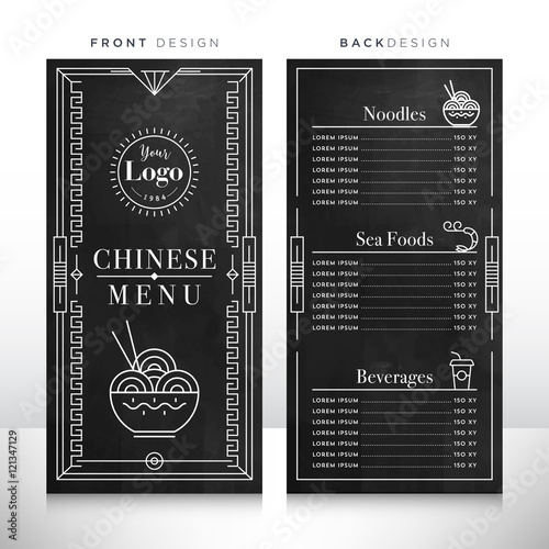 Chinese Food Menu Design Template
