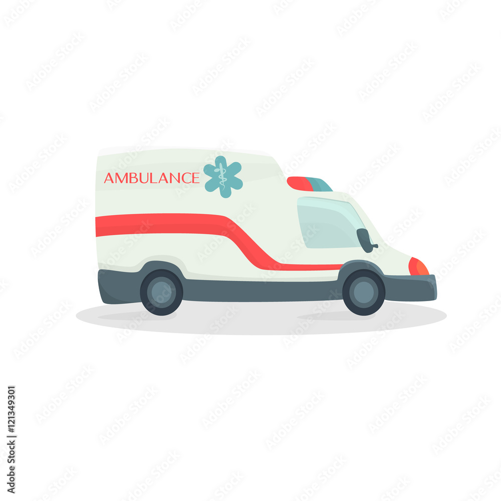 Ambulance , medical machine . Departure for the salvation of man . Vector Ambulance , medical machine . Departure for the salvation of man . Vector