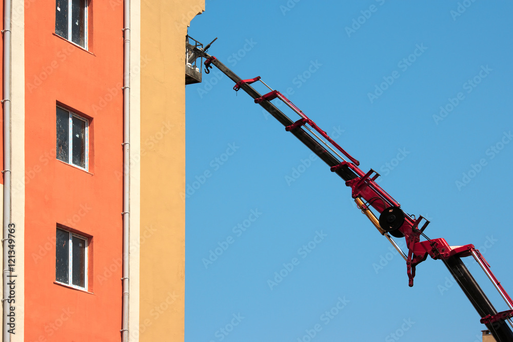 Obraz premium construction site and crane