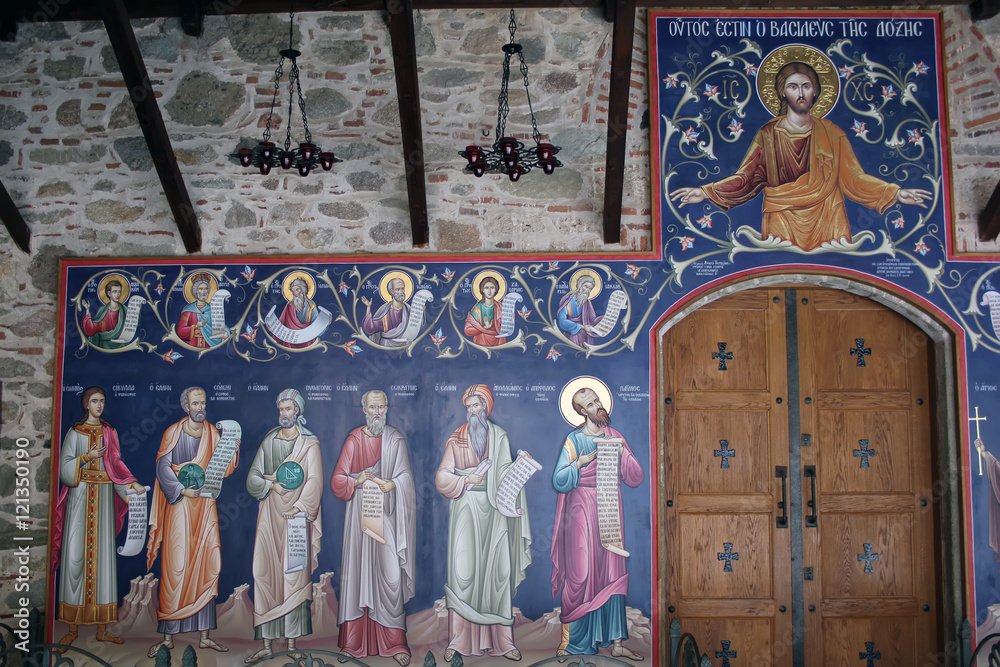 Interior of Grand Meteora Monastery, Kalambaka, Greece