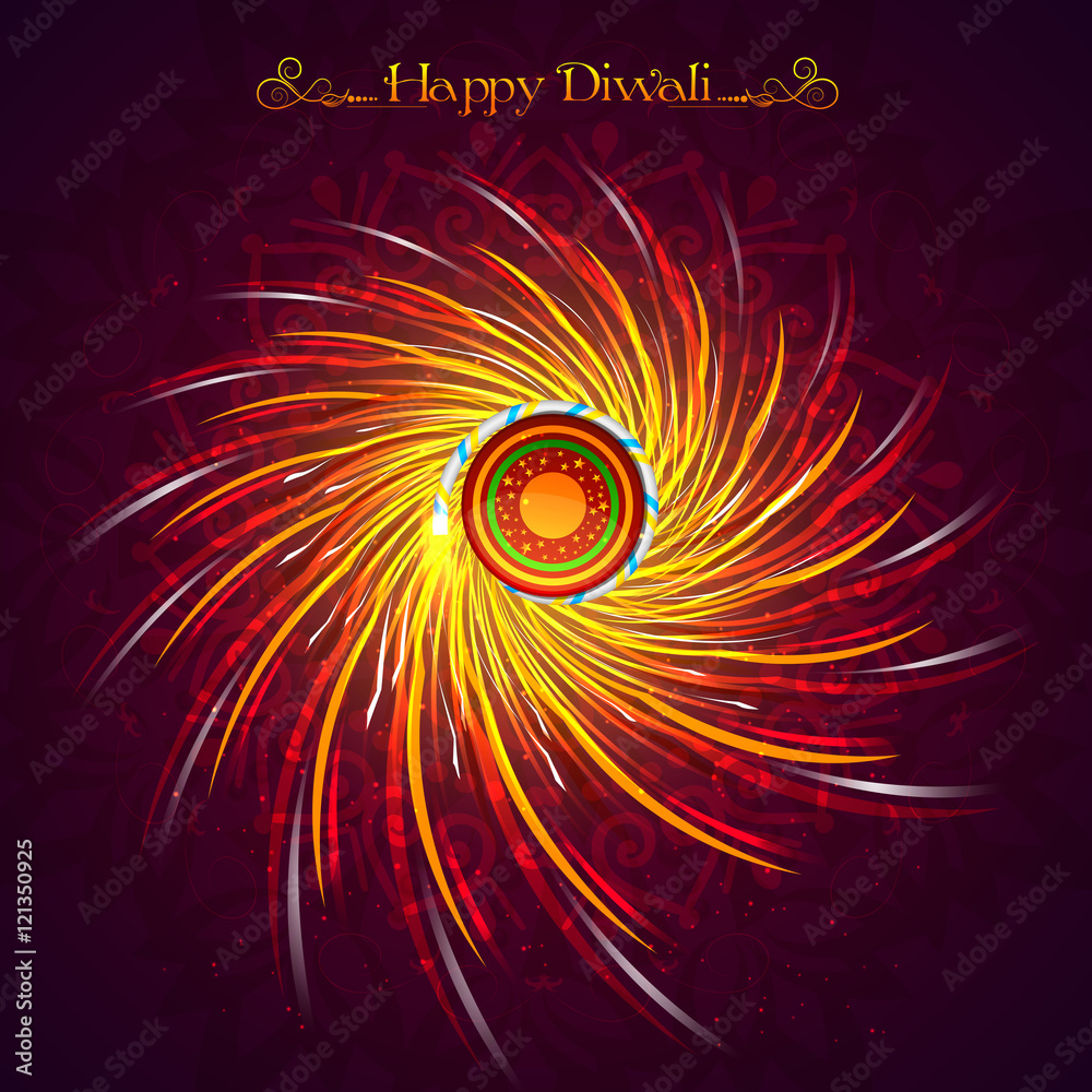 Naklejka premium Exploding Firecracker background for Diwali Celebration.