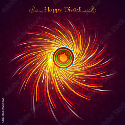 Exploding Firecracker background for Diwali Celebration.