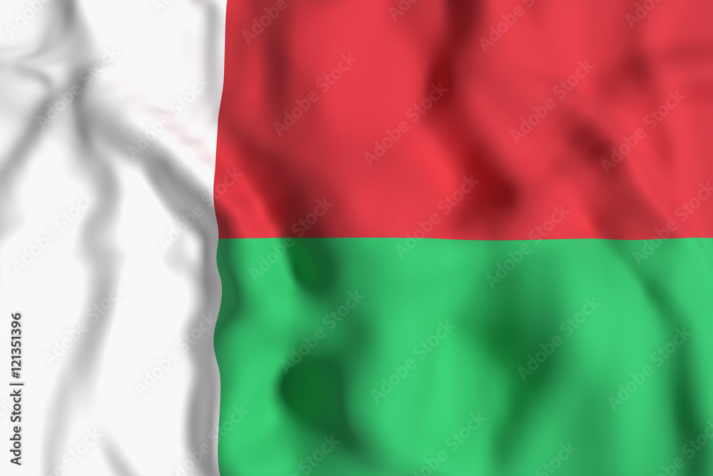 Republic of Madagascar flag waving Republic of Madagascar flag waving