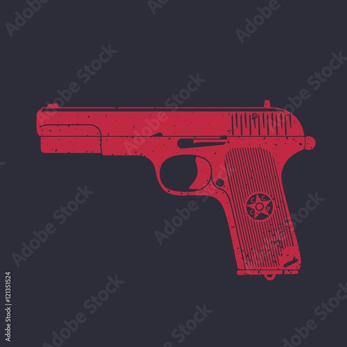 Old soviet pistol, world war 2 handgun